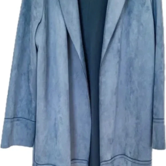 Zara Light Blue Trench Coat - Picture 2 of 3